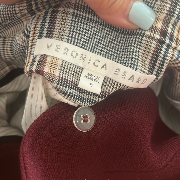 Veronica Beard SET “Steele” plaid blazer 8 + Removable Dickey OS - Picture 4 of 6